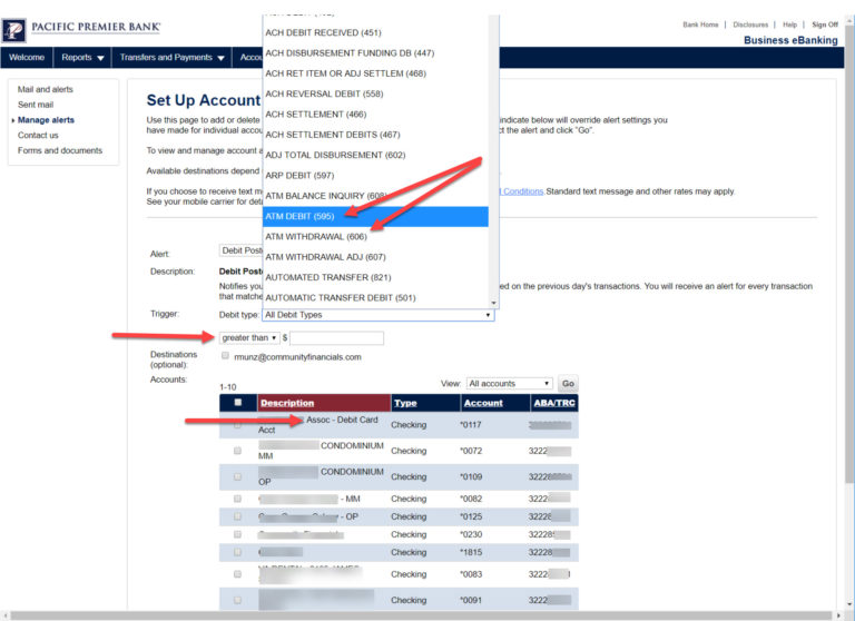 Debit Card Purchase Notifications and Alerts for HOAs and Condo Associations