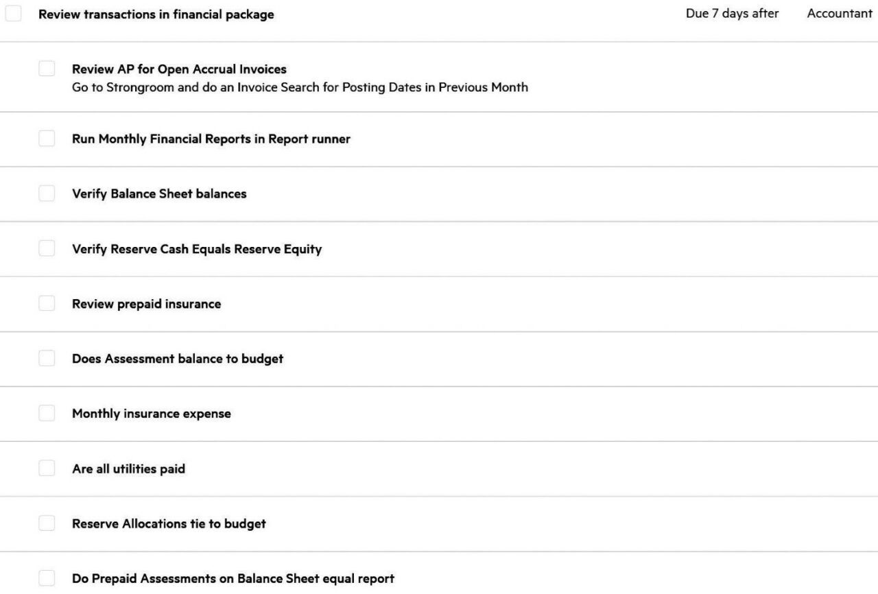 Accounting Checklists Ensure HOA and Condo Financial Processes Are Done ...